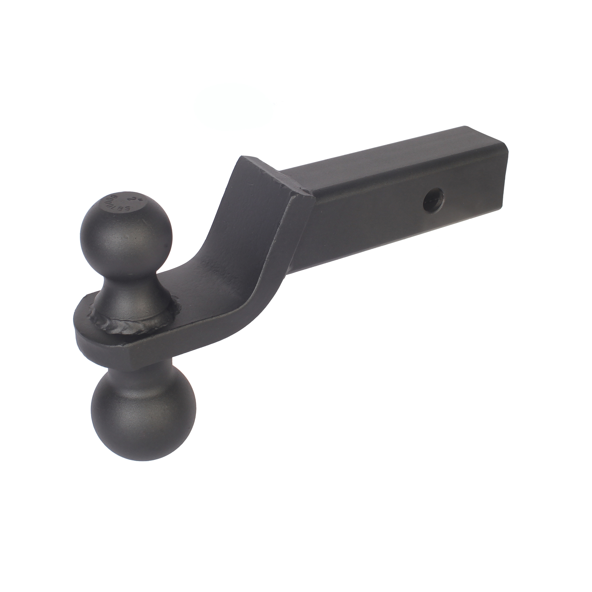 Trailer Valet Blackout Ball Mount - 7,500-Lb. Capacity, 2in. Drop, Reversible 2in. & 2-5/16in. Ball, 2in. Shank, High-Strength Steel, Wrinkle Black Finish, Model# BSDH0020